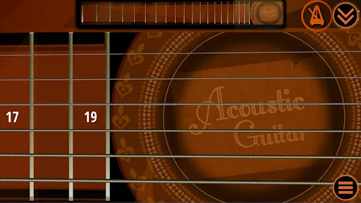 Guitar fretboard diagram displaying finger positions and numbered frets for chord learning and practice