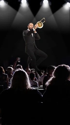 Professional trumpet player performing on stage demonstrating the quality music achievable with proper trumpet tuning